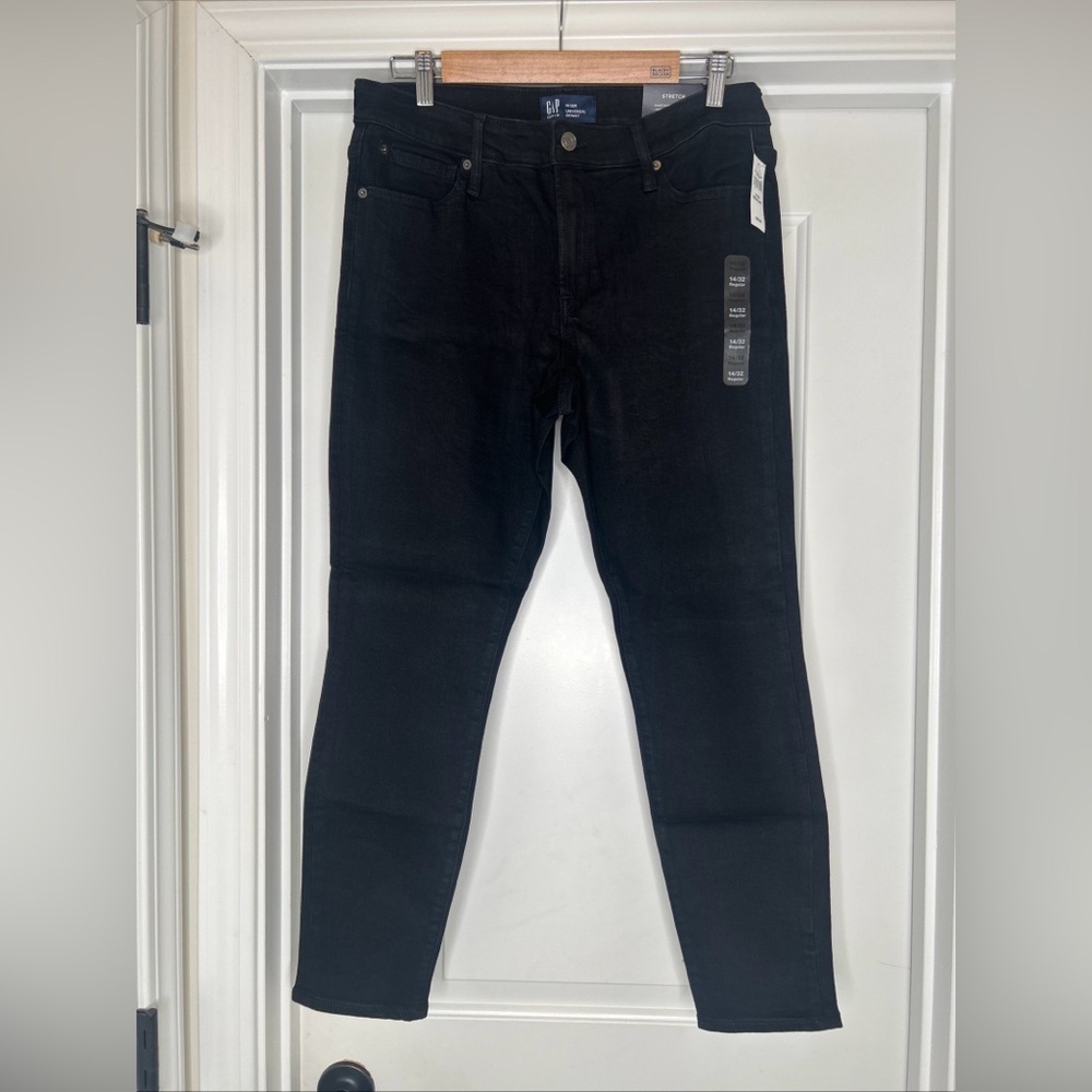 Gap Women’s Black Denim Universal Skinny Jeans Size 14/32R New With Tags - Picture 8 of 12